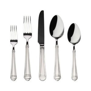 Godinger Crete Sandblasted Mirrored 18/0 Stainless Steel 20Pc Flatware Set,
